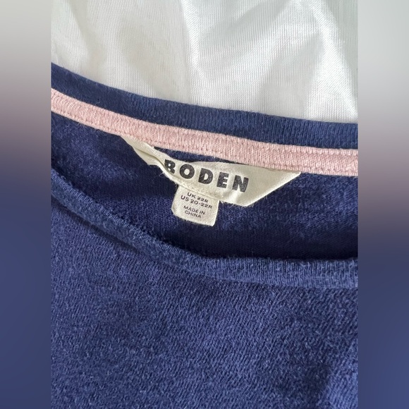 Boden Paulina Striped T-Shirt Dress, Navy, White, Multi Nautical Costal US 22-24 - Picture 4 of 8